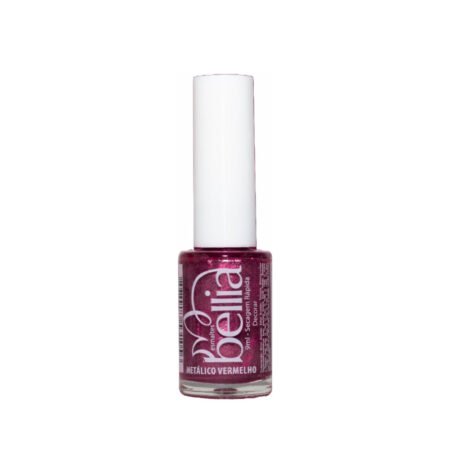Esmalte Bellia - Metálico Vermelho 9ml