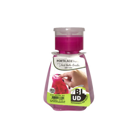 Porta Acetona 180ml Rosa