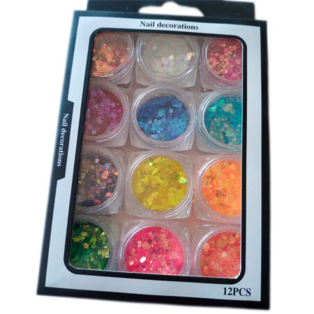 Kit Gliter Flocado Coração e Estrelas 5065