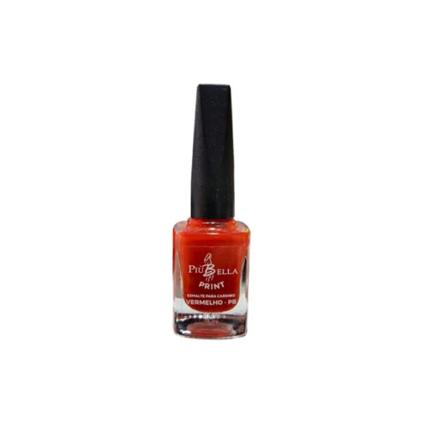 Esmalte Para Carimbo Piu Bella Vermelho 10ml