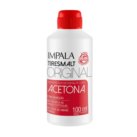 Removedor de Esmalte Impala Tiresmalt Original com Acetona 100ml