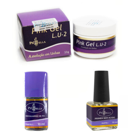 Kit Piu Bella - Gel + Regulador de Ph + Primer sem Ácido