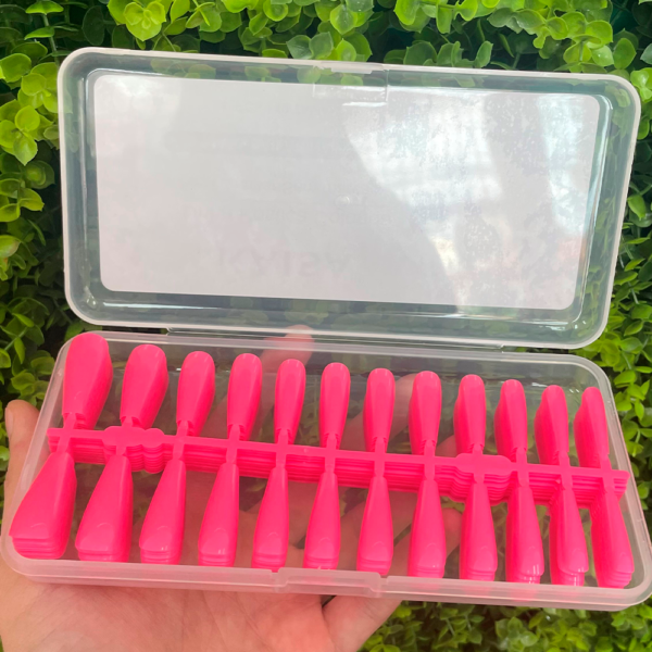 Unhas Postiças Formato Bailarina Realista Kaisa - Rosa - Image 2