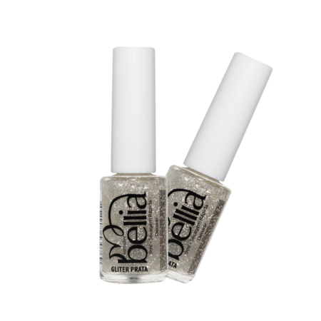 Esmalte Bellia Gliter Prata