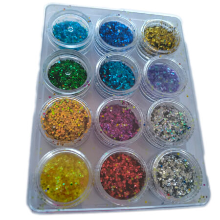 Kit Gliter Colorido 12 Unidades 61512