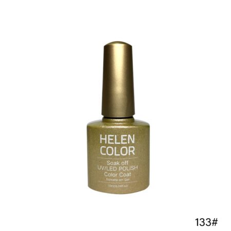 Esmalte em gel Helen Color Glitter Dourado #133