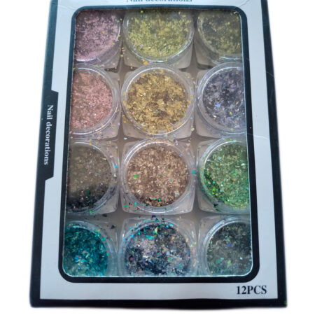 Kit Gliter Flocado Folhinhas de Ouro 5072