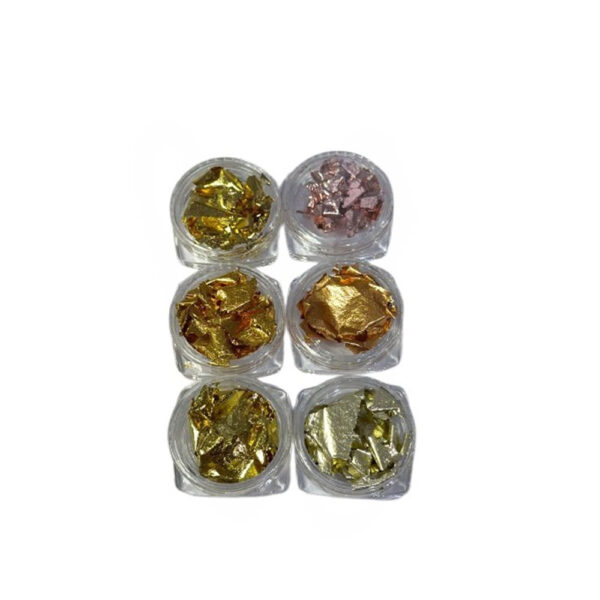 Kit Folha de Ouro Colorido 6 unidades - Imagem 2