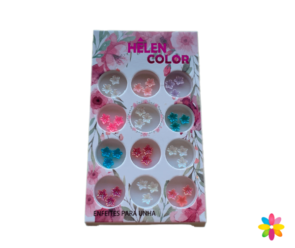 Kit Flor 3D Helen Color com 12 unidades