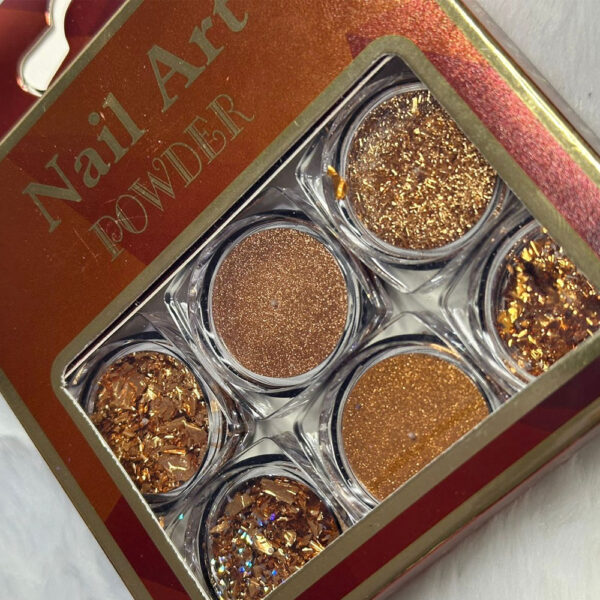 Kit Folha de Ouro e Glitter Cobre 6 cores - Imagem 2