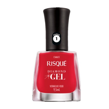 Esmalte Risque Diamond Gel Vermelho Rubi 9,5ml