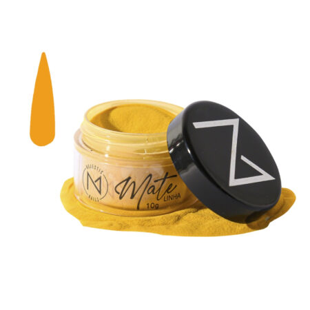 Pó Acrílico Majestic Linha Mate Amarelo Marrom 10g