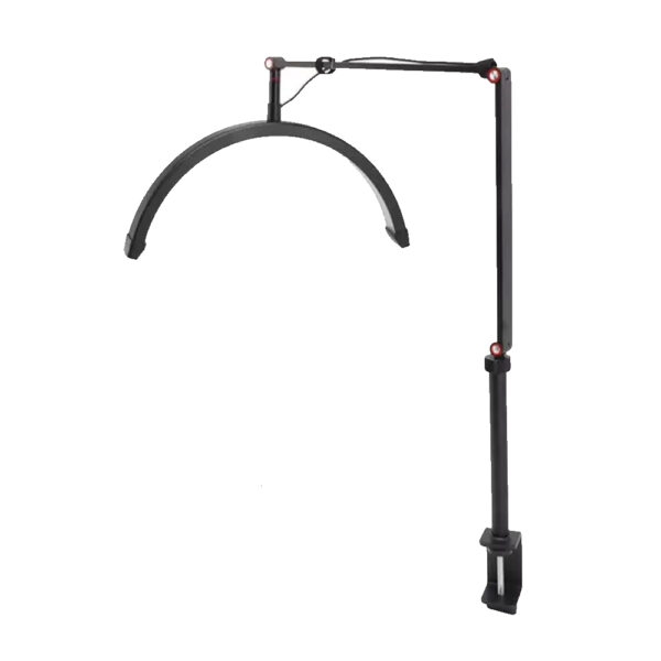 Luminária Led Suporte Mesa Meia Lua Preta