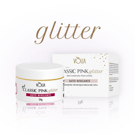 Gel Volia Classic Pink Glitter 24g