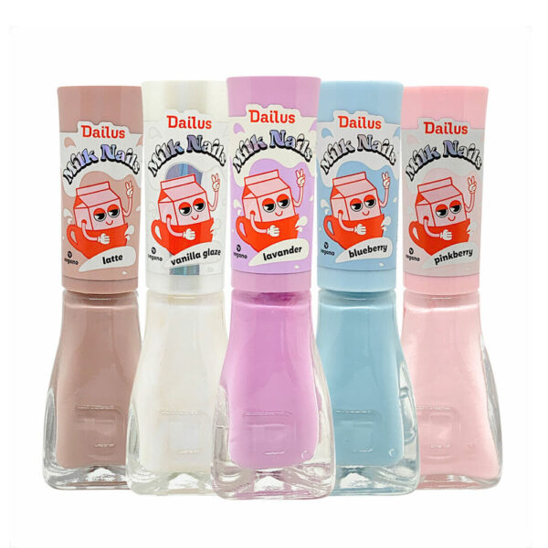 Kit Esmalte Dailus Coleção Milk Nails 5 Cores