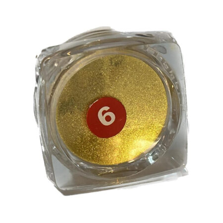 Pó Cromado Unitário Dourado Número 6