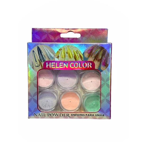 Kit Pó Cromado Asa de Borboleta Helen Color 6 unidades