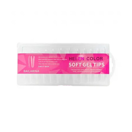 Postiça Soft Gel Bailarina  Transparente Helen Color 240 unidades