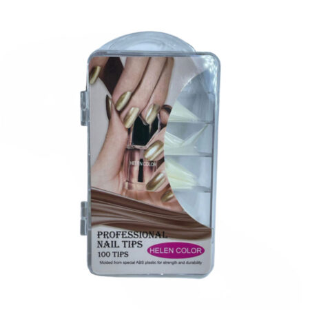 Tip Stiletto Curvada Leitosa Helen Color 100 Unidades