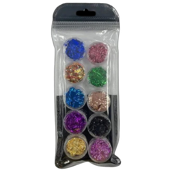 Kit Folha de Ouro Colorido 10 unidades