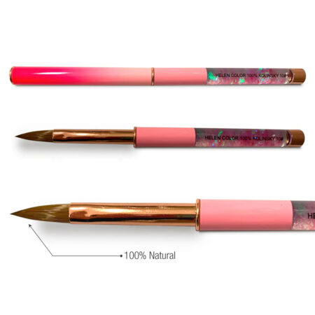 Pincel Kolinsky 100% Helen Color #12 Rosa