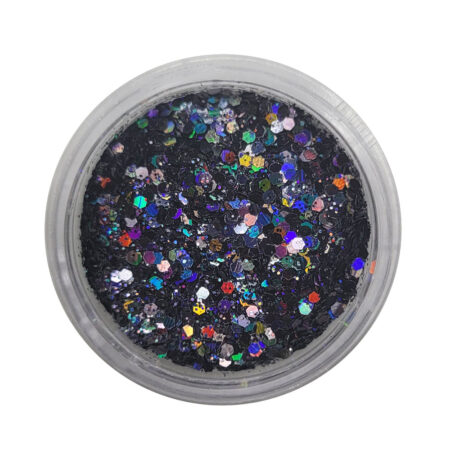 Glitter Flocado Preto Pequeno