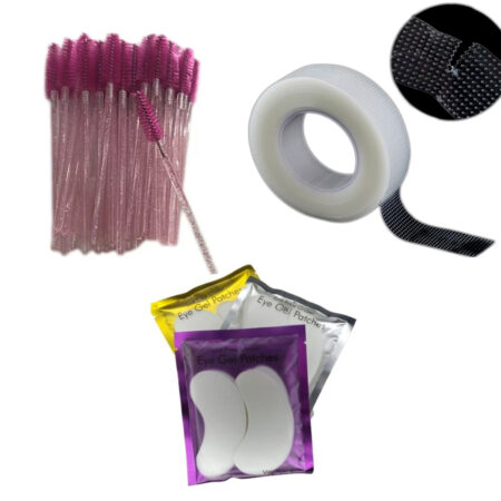 Kit Fita Micropore + Protetor de Pálpebra + Escovinha de Cílios