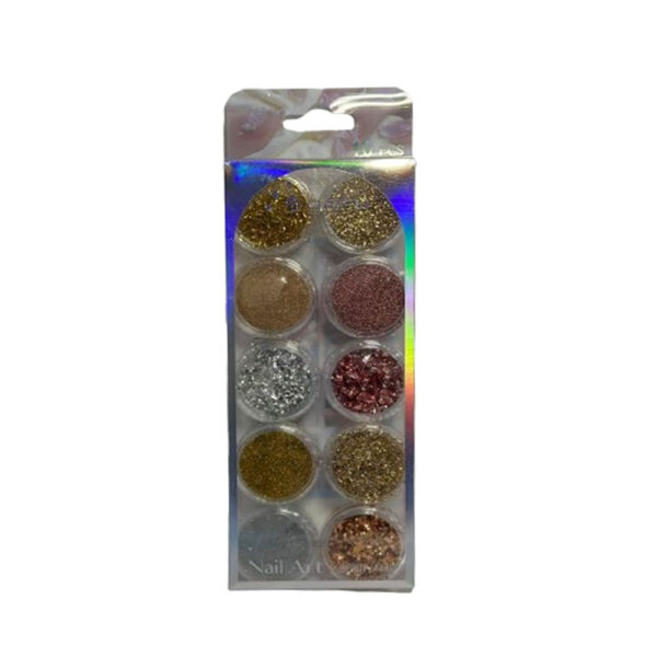 Kit Folha de Ouro e Glitter Dafu 10 cores - Imagem 2