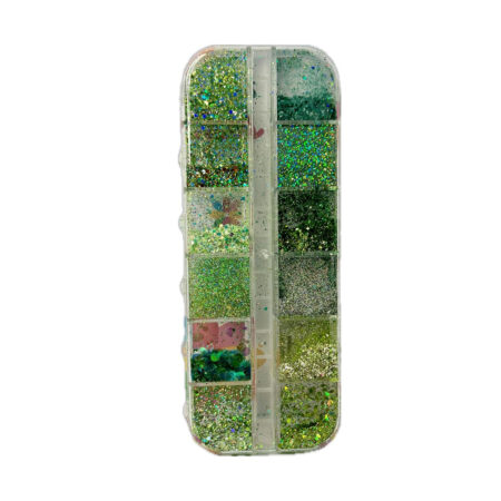 Kit Glitter Real Love 07 Verde 12 Unidades