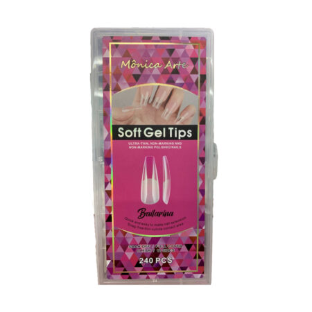 Postiça Soft Gel Bailarina Mônica Arte 240 unidades