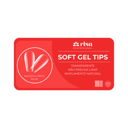 Postiça Soft Gel Bailarina Médio Risa 550 unidades