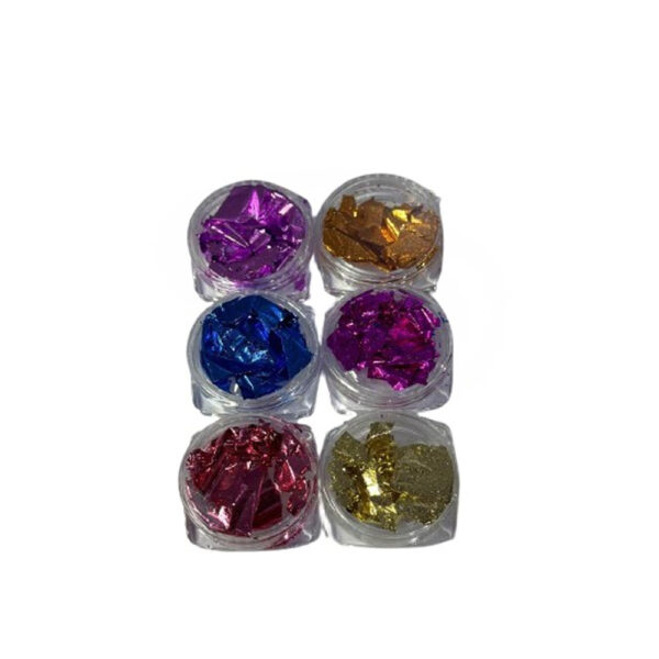Kit Folha de Ouro Colorido 01 6 unidades - Imagem 2
