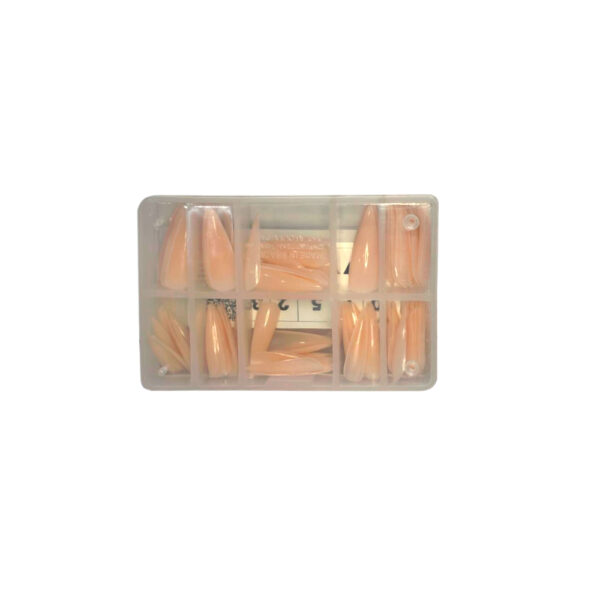 Speed Tip Gel Nude Stiletto Piu Bella 104 Unidades - Image 2