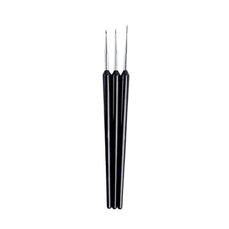Kit Pincel Fino Preto DZ 3 Unidades