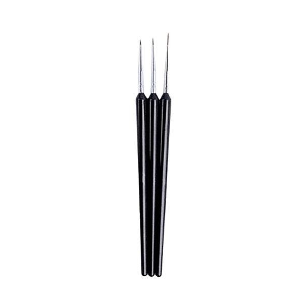 Kit Pincel Fino Preto DZ 3 Unidades