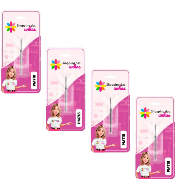 Kit 4 Broca Diamantada PM718 Shopping das Unhas #PG3