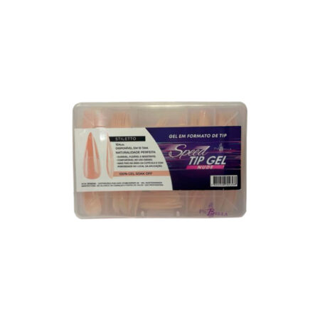 Speed Tip Gel Nude Stiletto Piu Bella 104 Unidades