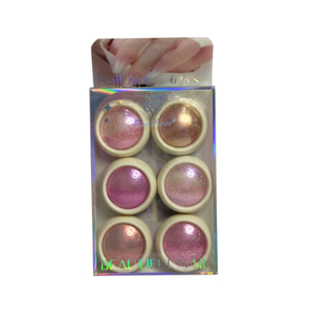 Kit Po Cromado Real Love Rosa 6 unidades