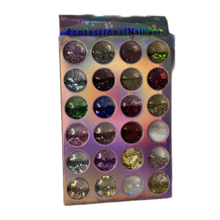 Kit Glitter Fingertip Color 24 unidades