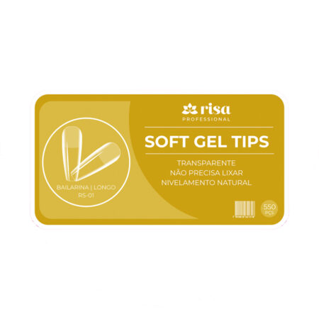 Postiça Soft Gel Bailarina Longo Risa 550 unidades