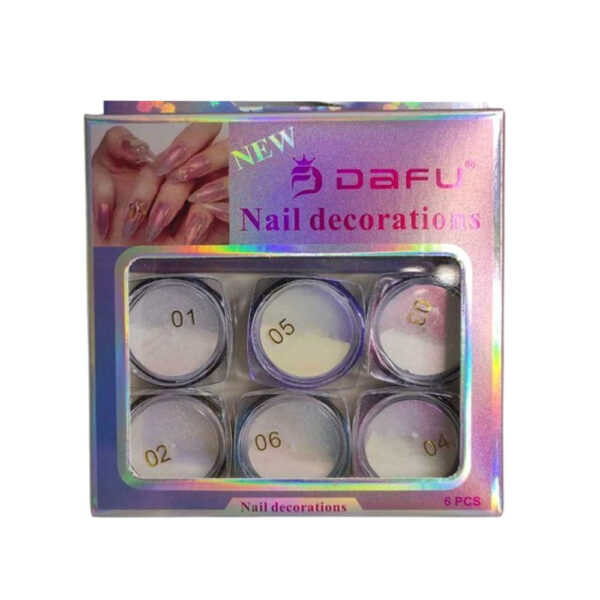 Kit Pó Cromado Sereia Dafu 6 unidades