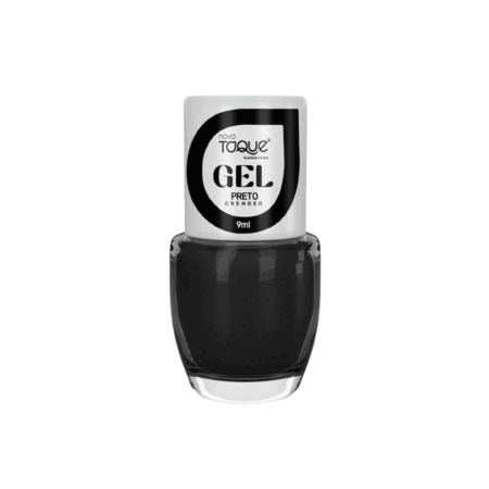 Esmalte Novo Toque Efeito em Gel Preto Cremoso 9ml