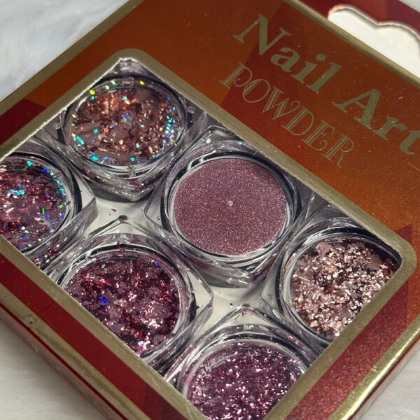 Kit Folha de Ouro e Glitter Rose 6 cores - Imagem 2