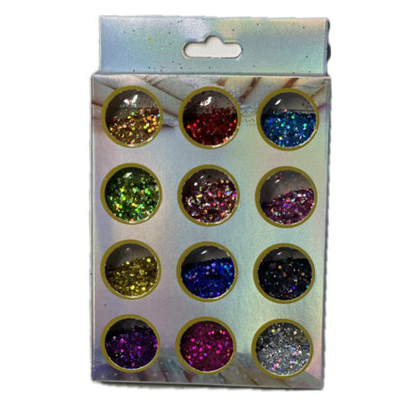 Kit Glitter Flocado Colorido DZ 12 unidades