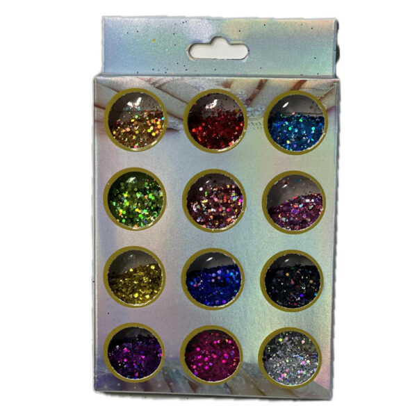 Kit Glitter Flocado Colorido DZ 12 unidades