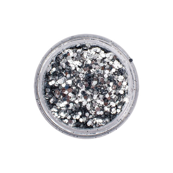 Glitter Flocado Prata Pequeno