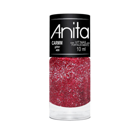Esmalte Anita Glitter Carmim 10ml