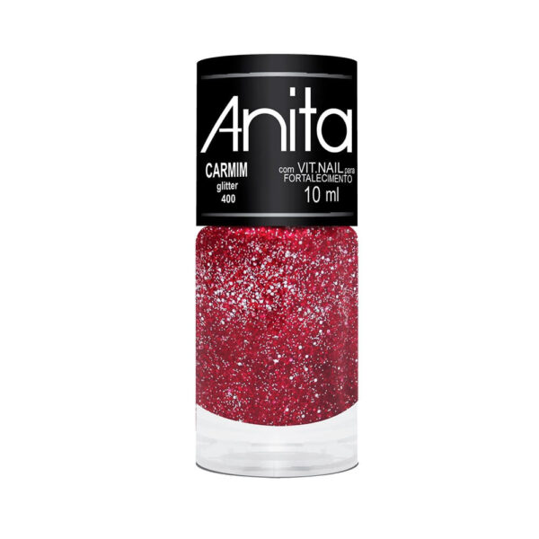 Esmalte Anita Glitter Carmim 10ml