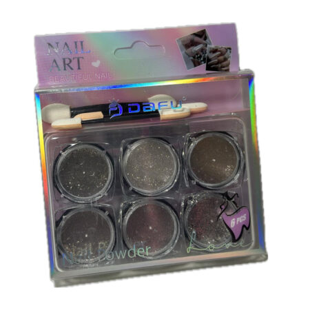 Kit Glitter Prata Dafu 6 unidades