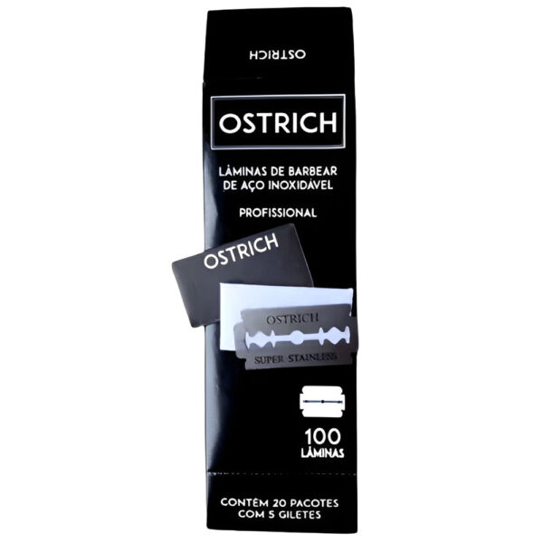 Kit Lâmina de Barbear Ostrich com 100 unidades